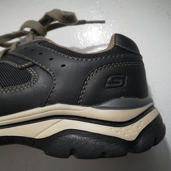 Skechers Relaxed Fit Air Cooled Men's Size 7 Black & Grey Sneakers - Picture 4 of 9